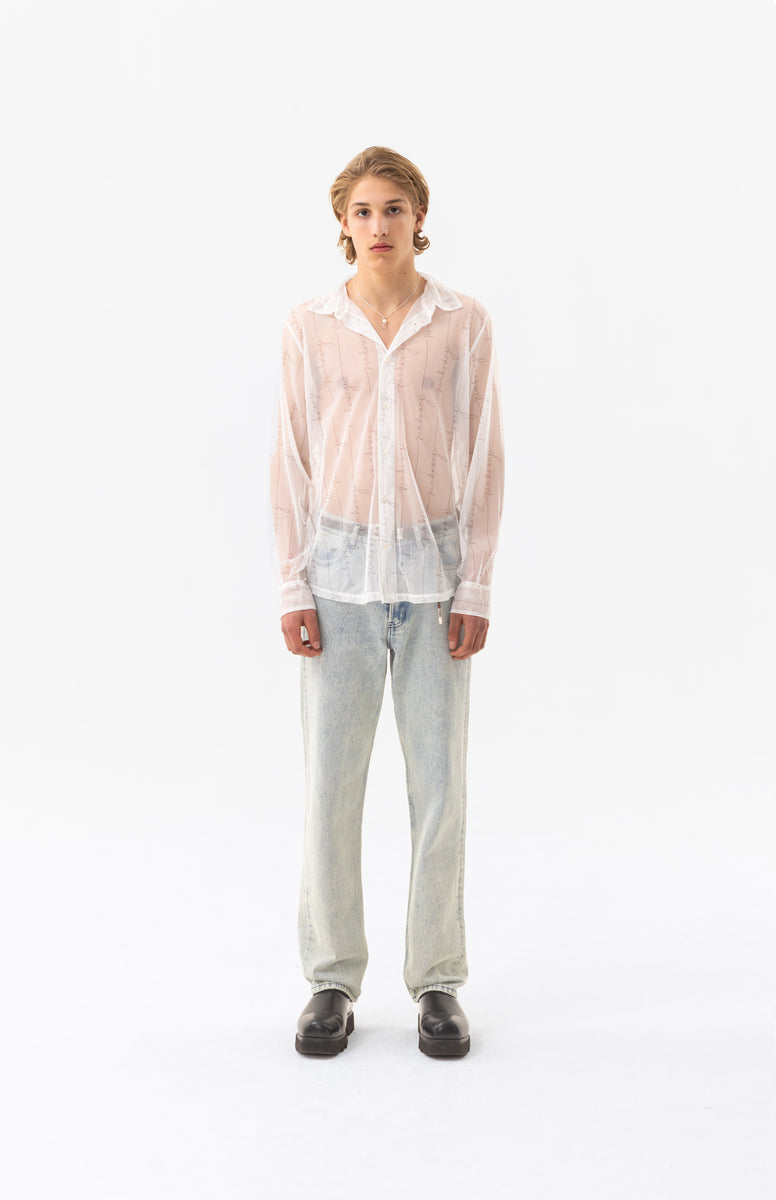 WASHED VOILE SHEER SHIRT ホワイトM Voile Shirt – White – Women – ARKET NO