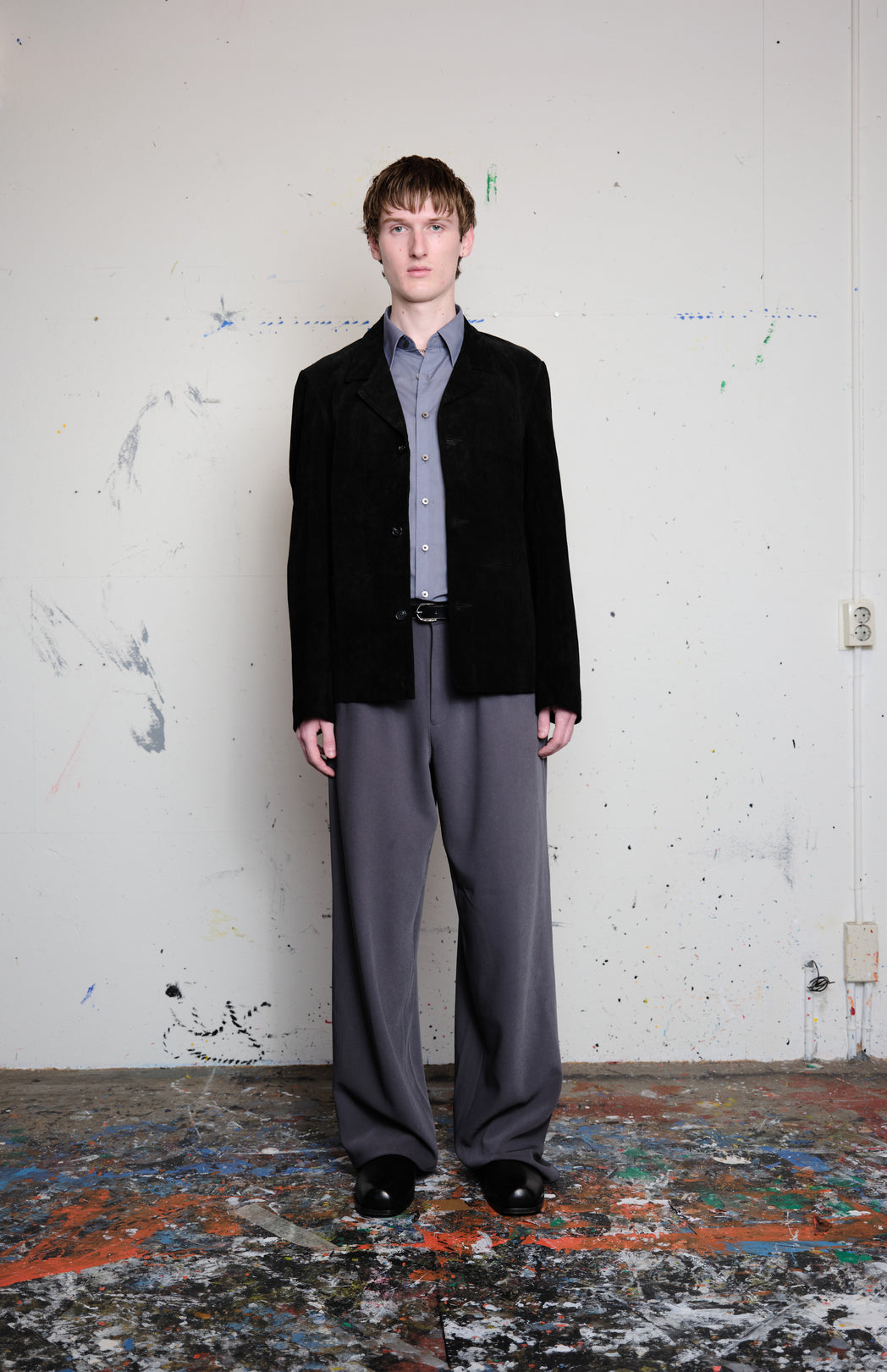 Black 3 button coat
