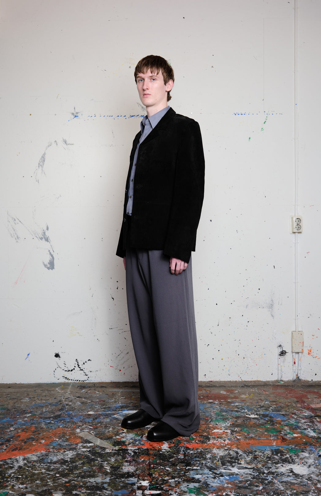 Black 3 button coat