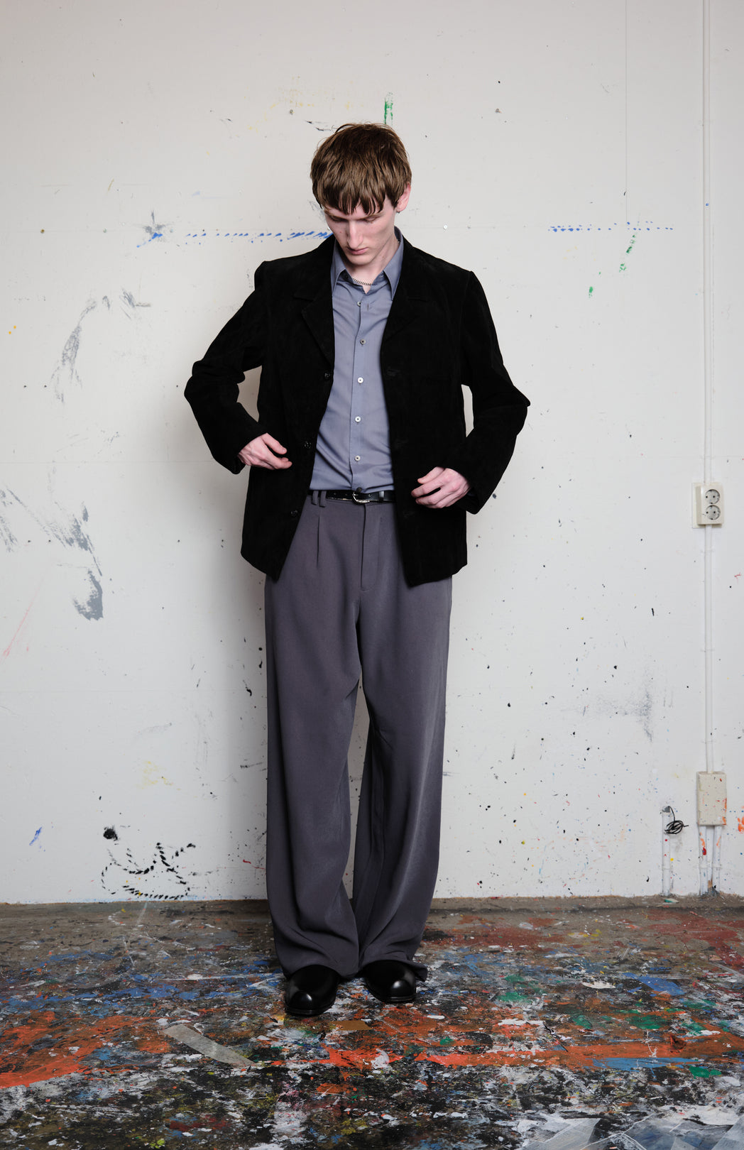 Black 3 button coat