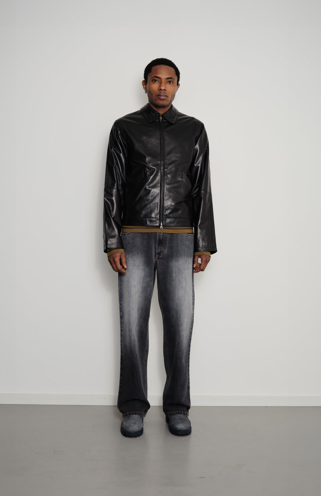 Black leather jacket