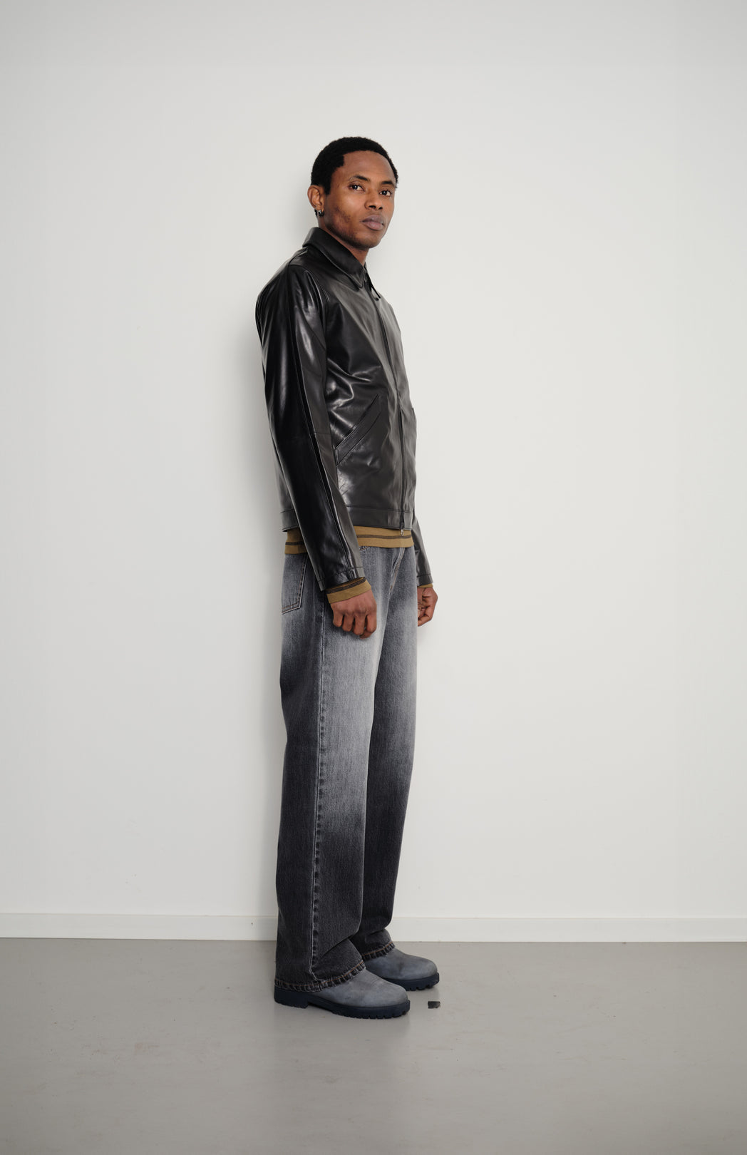 Black leather jacket