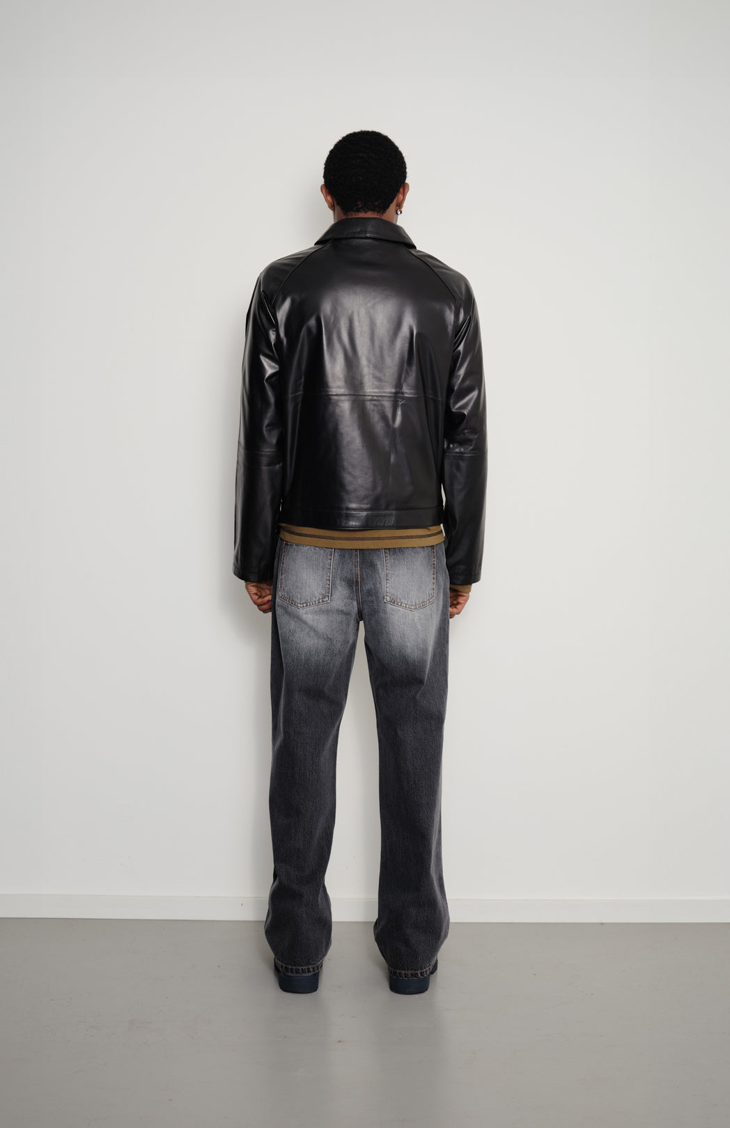 Black leather jacket