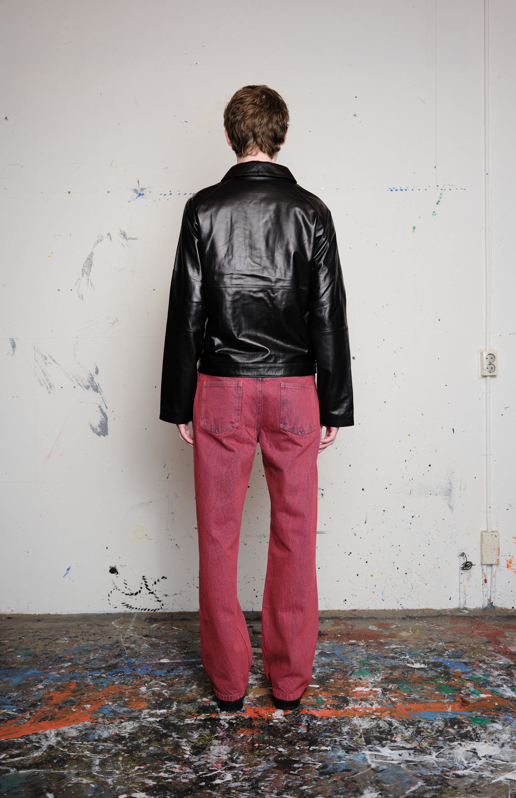 Black leather jacket