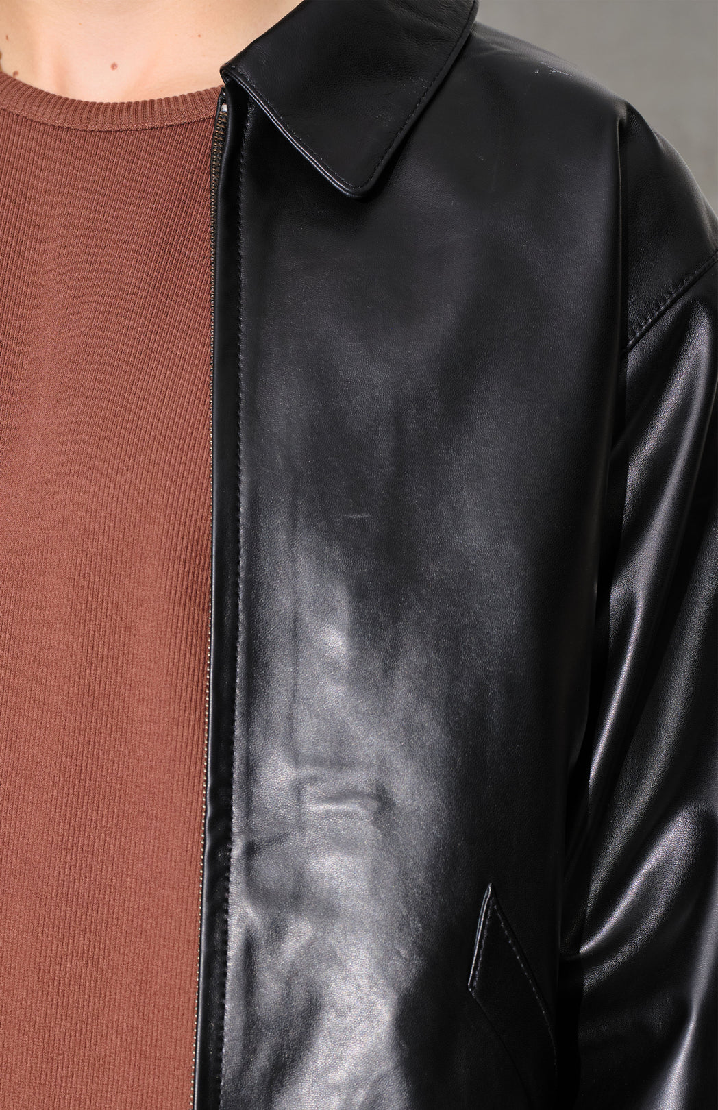 Black leather jacket