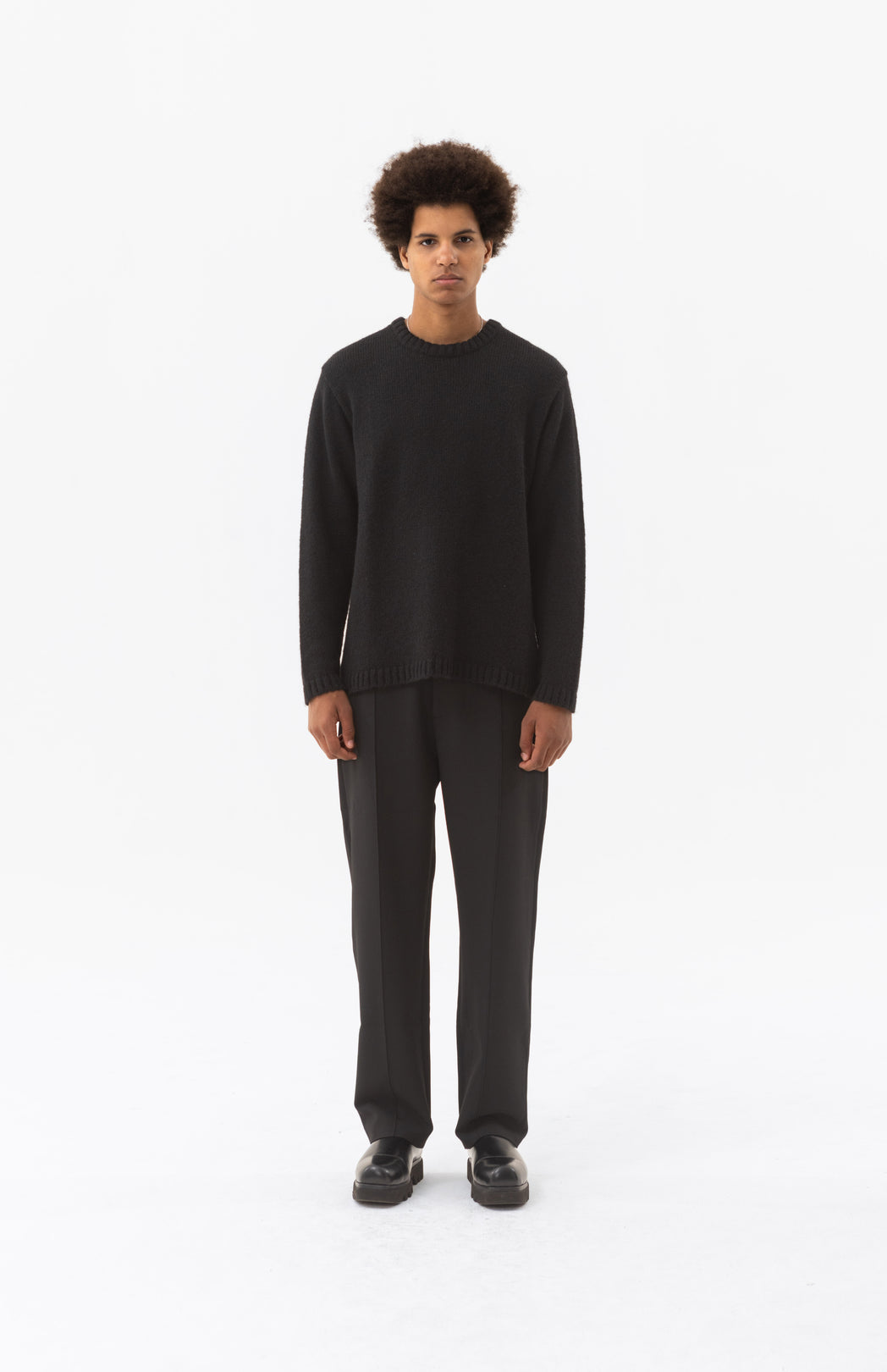 Black wool jumper