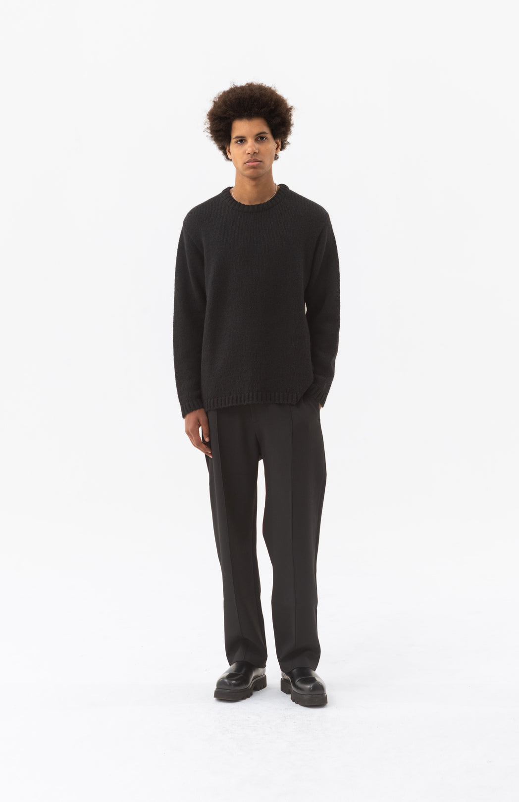 Black wool jumper