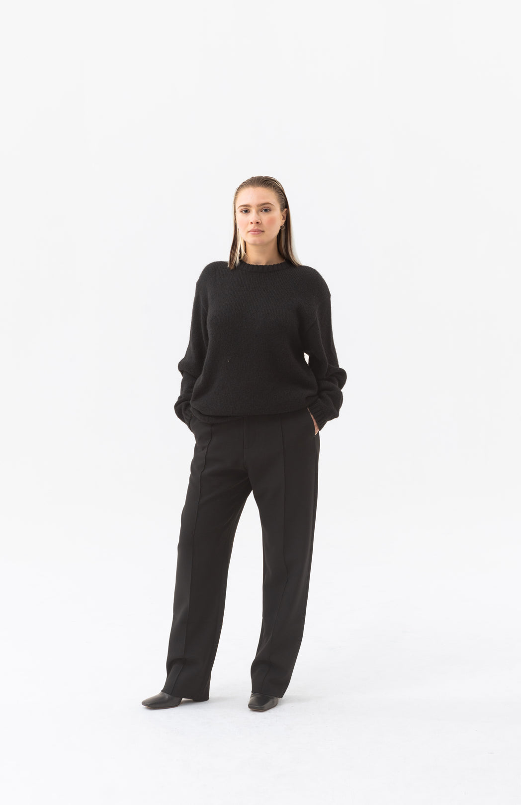 Black wool jumper
