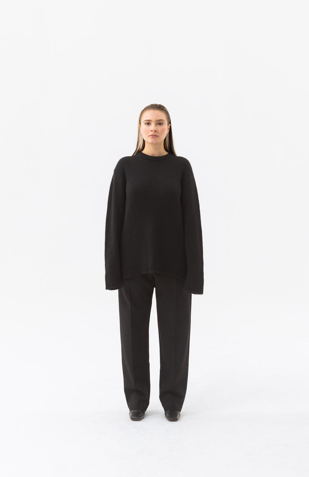 Black wool jumper