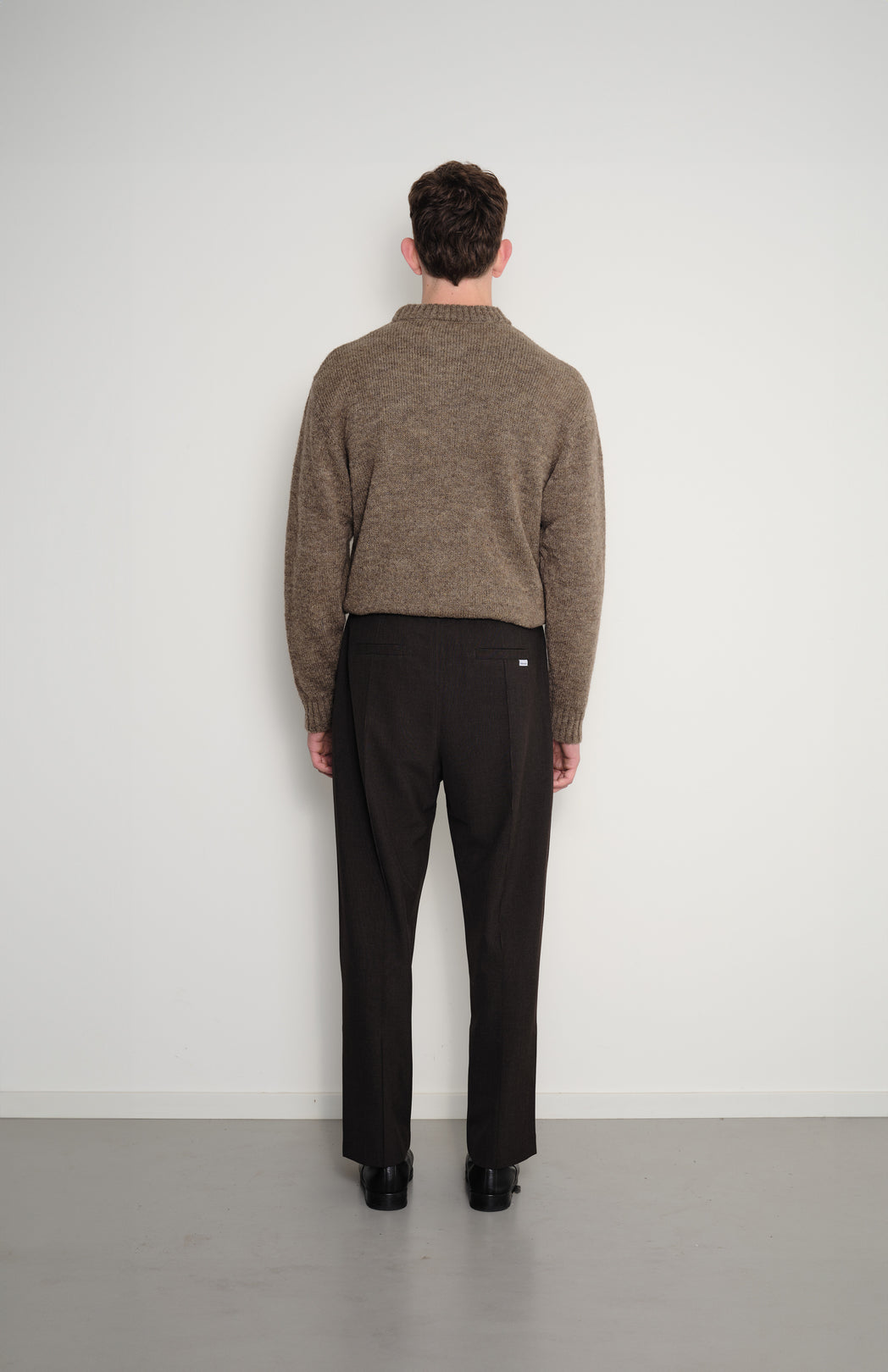 Brown drawstring trousers
