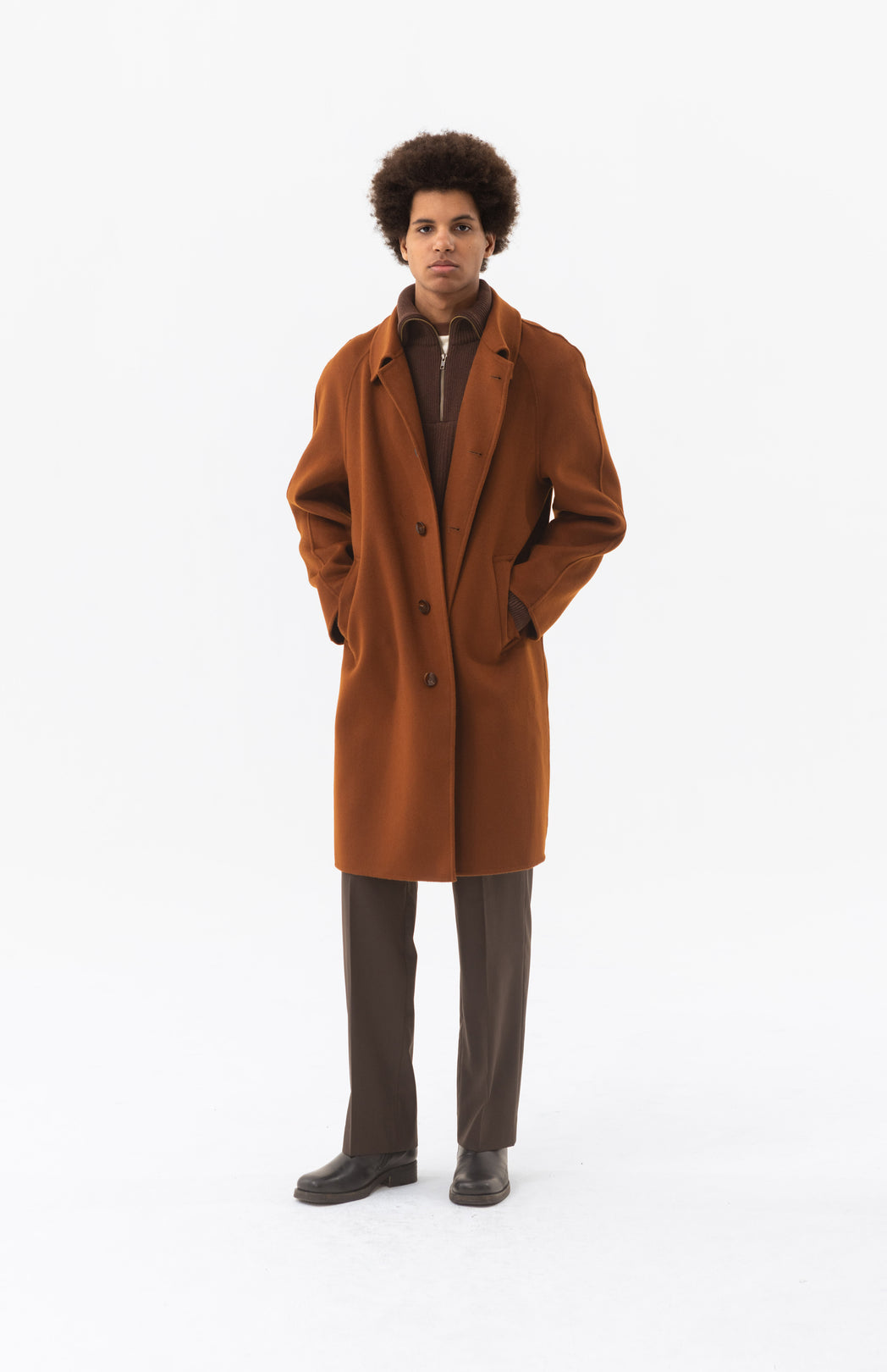 Brown wool coat