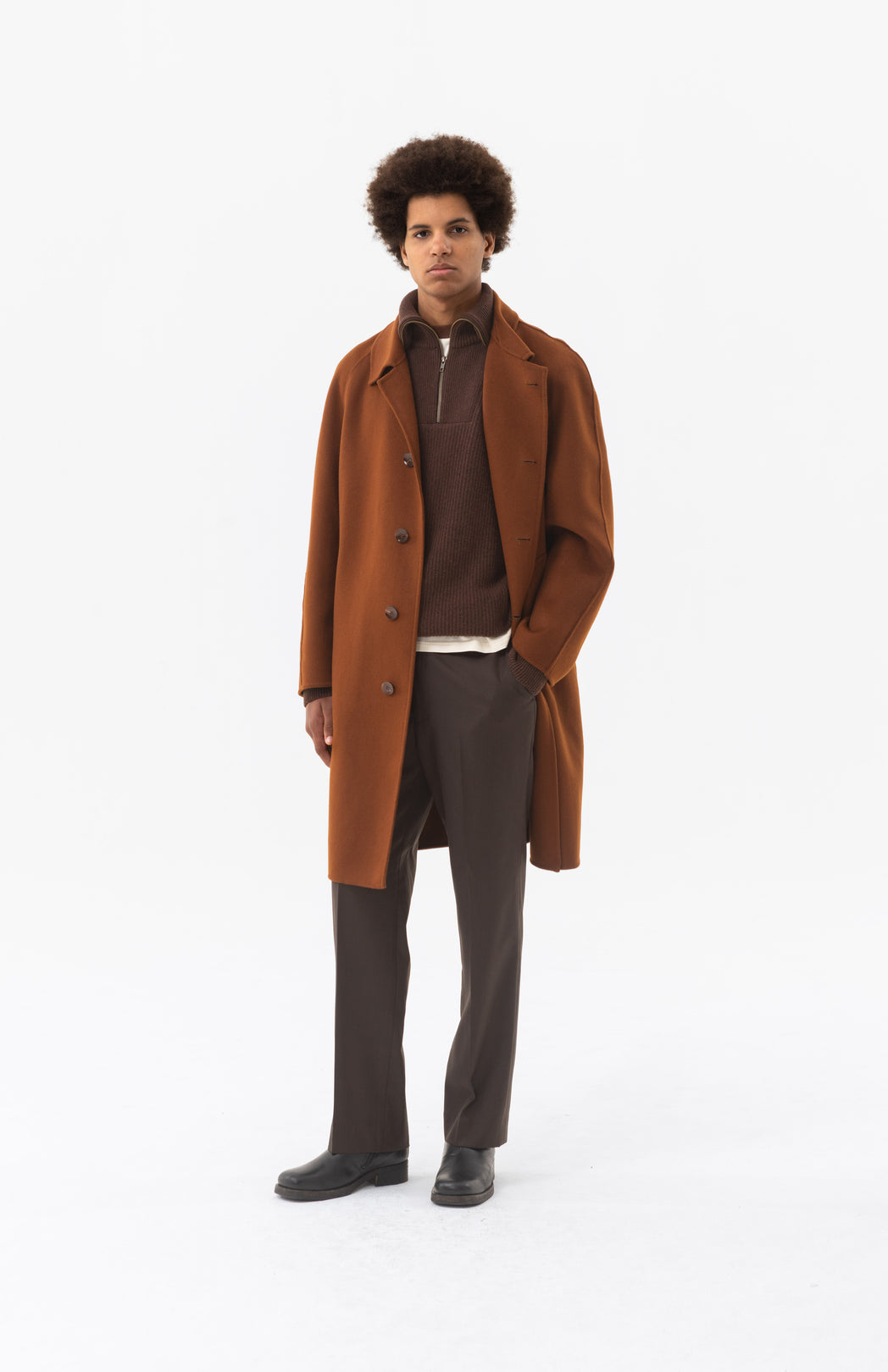 Brown wool coat