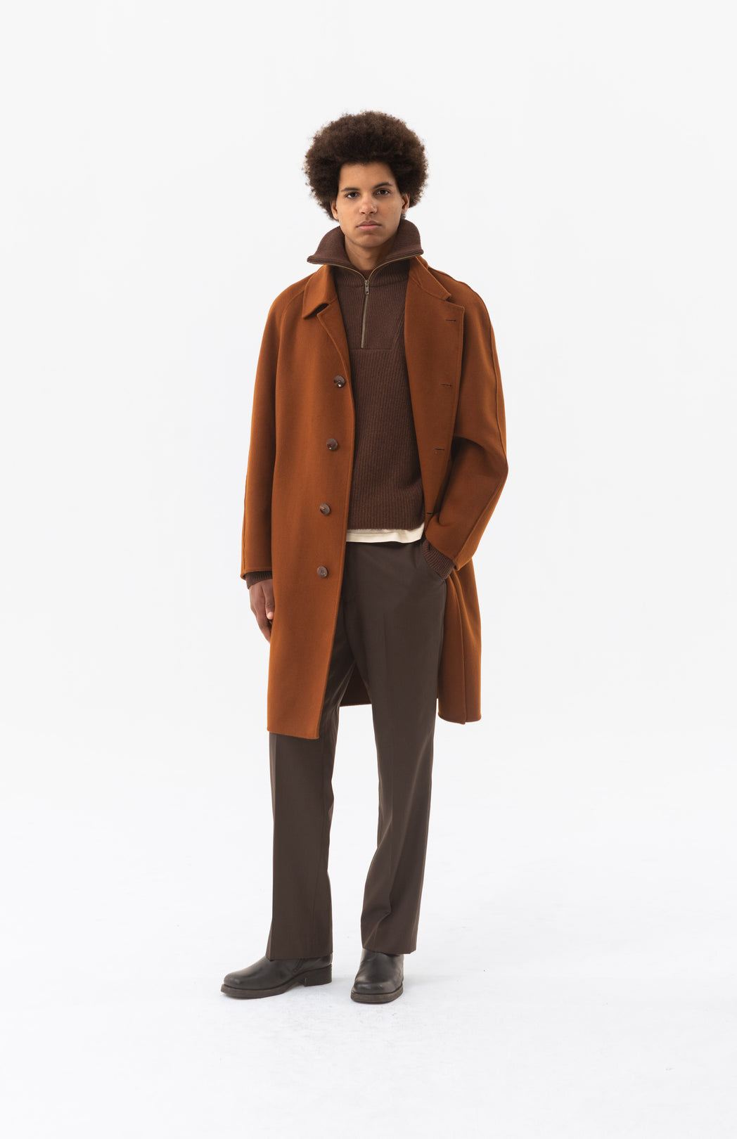 Brown wool coat