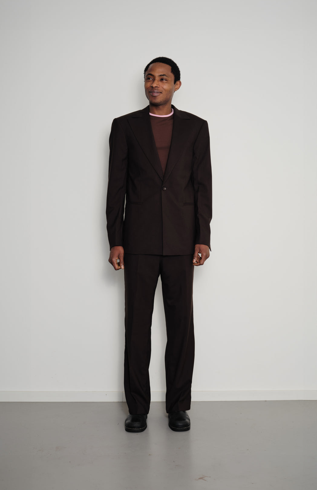 Brown wool suit jacket