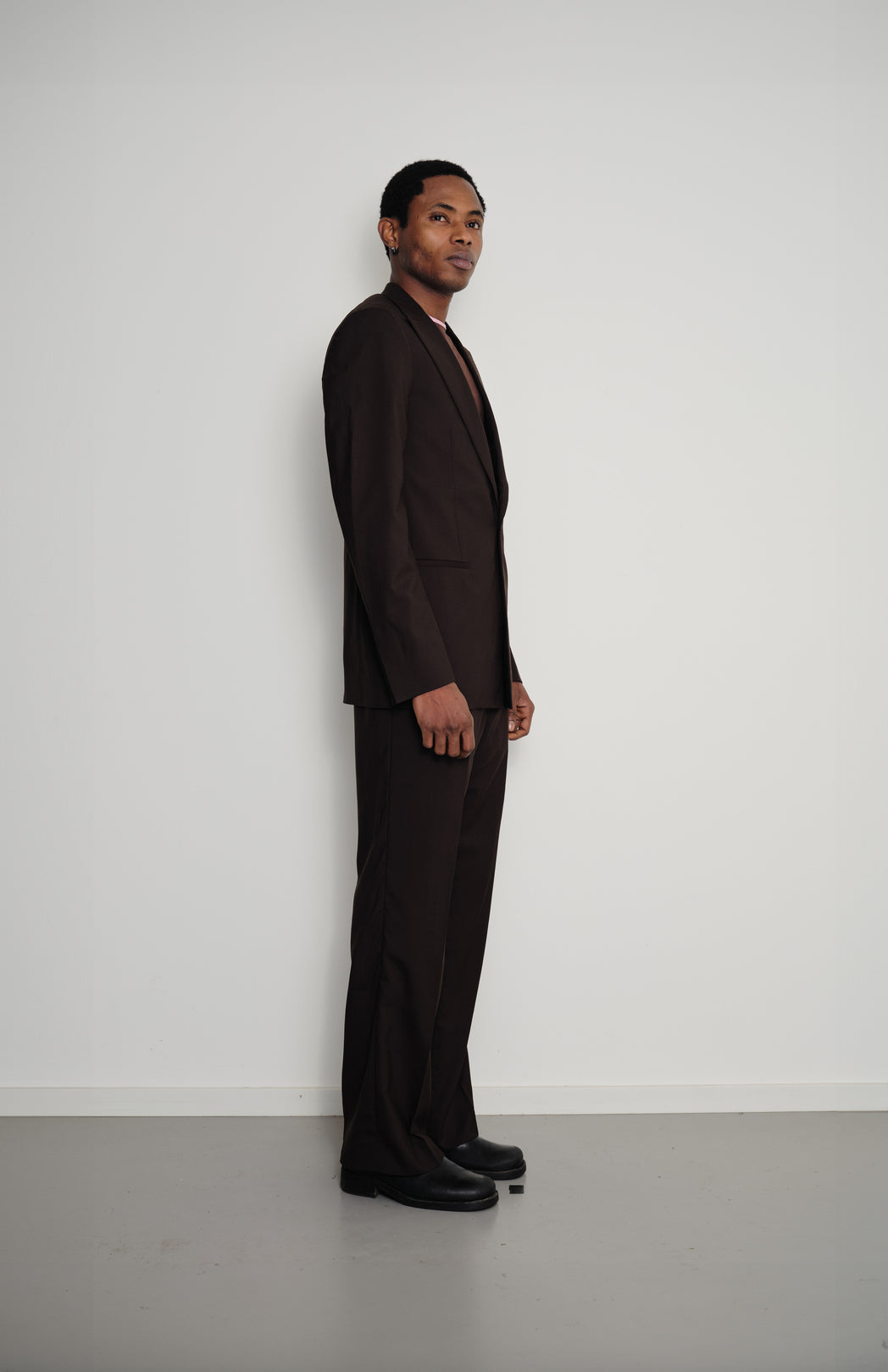 Brown wool suit jacket