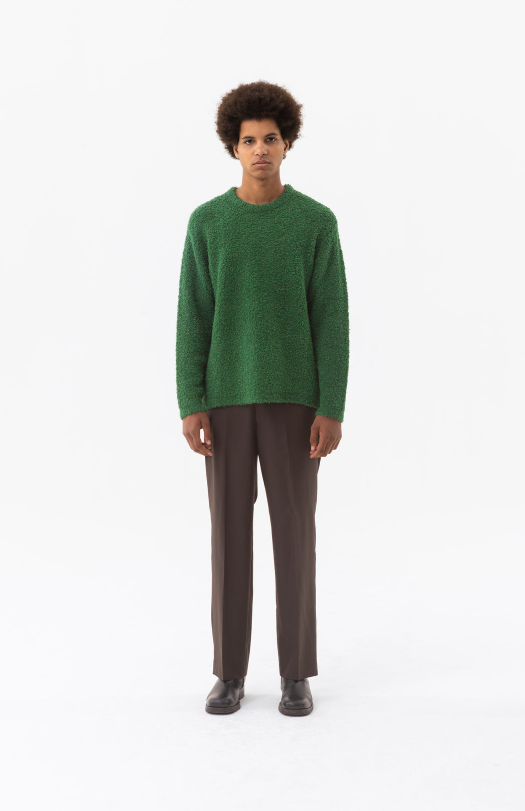 Green boucle longsleeve