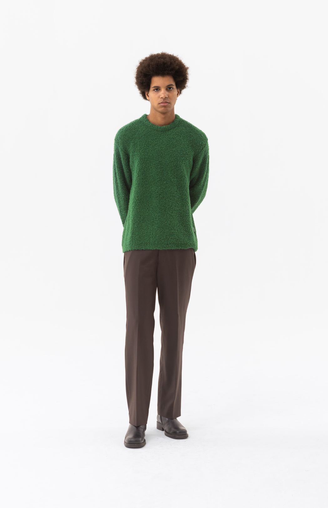 Green boucle longsleeve