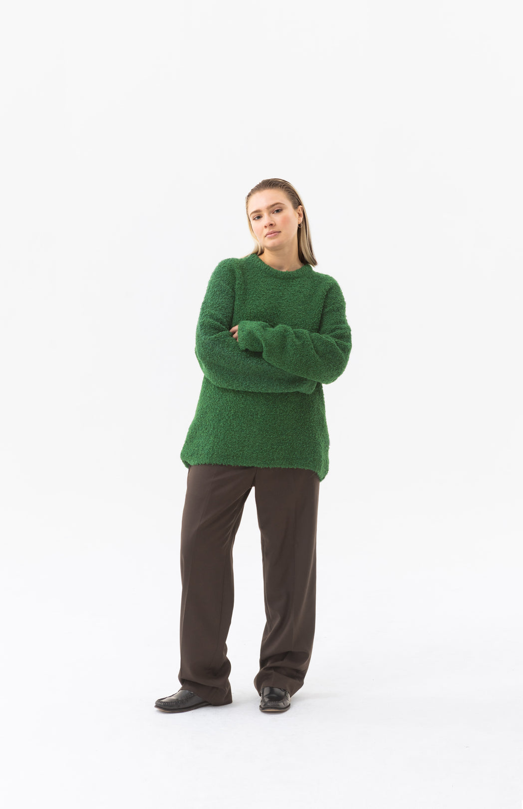 Green boucle longsleeve