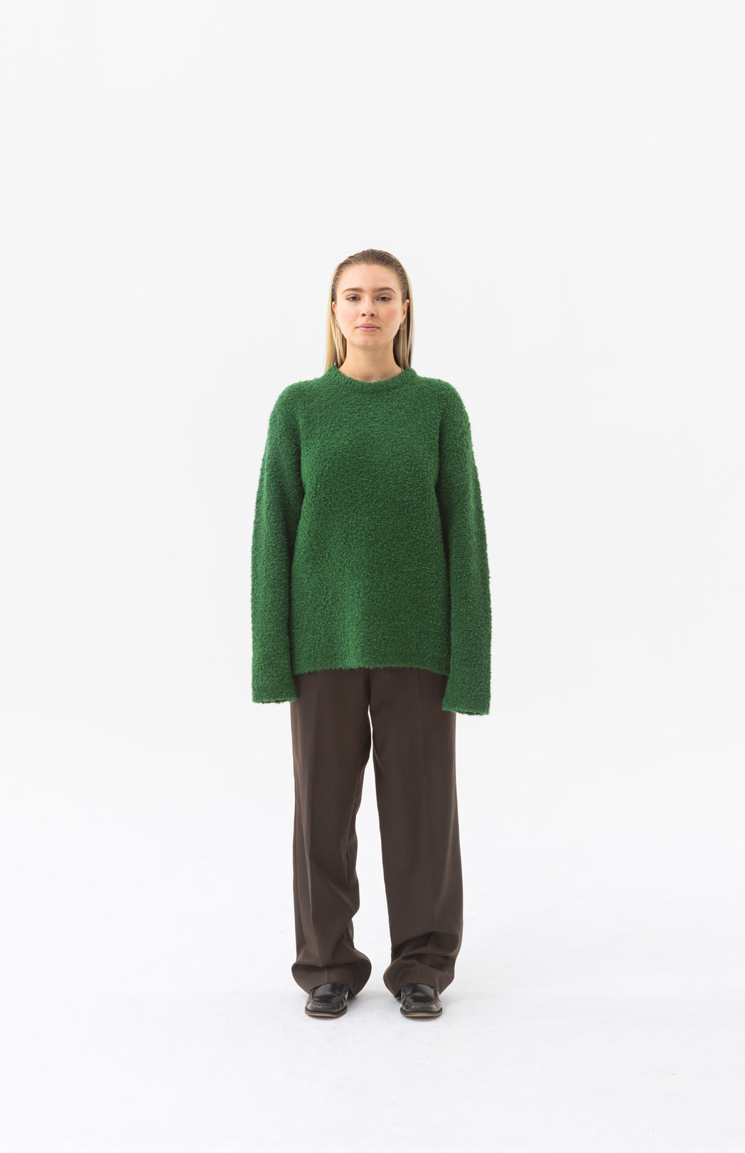 Green boucle longsleeve