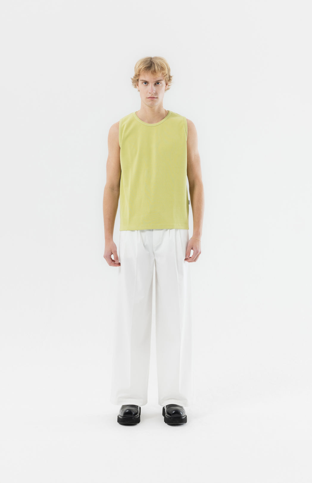 Green tank top Pinkorange