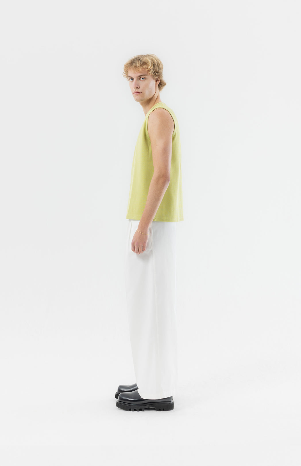 Green tank top Pinkorange