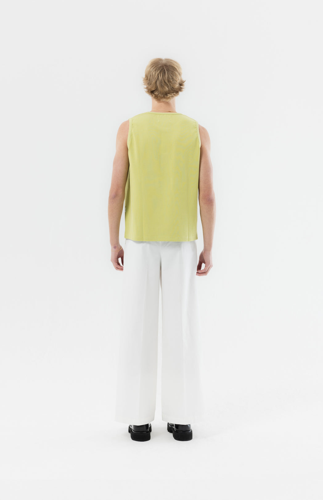 Green tank top Pinkorange