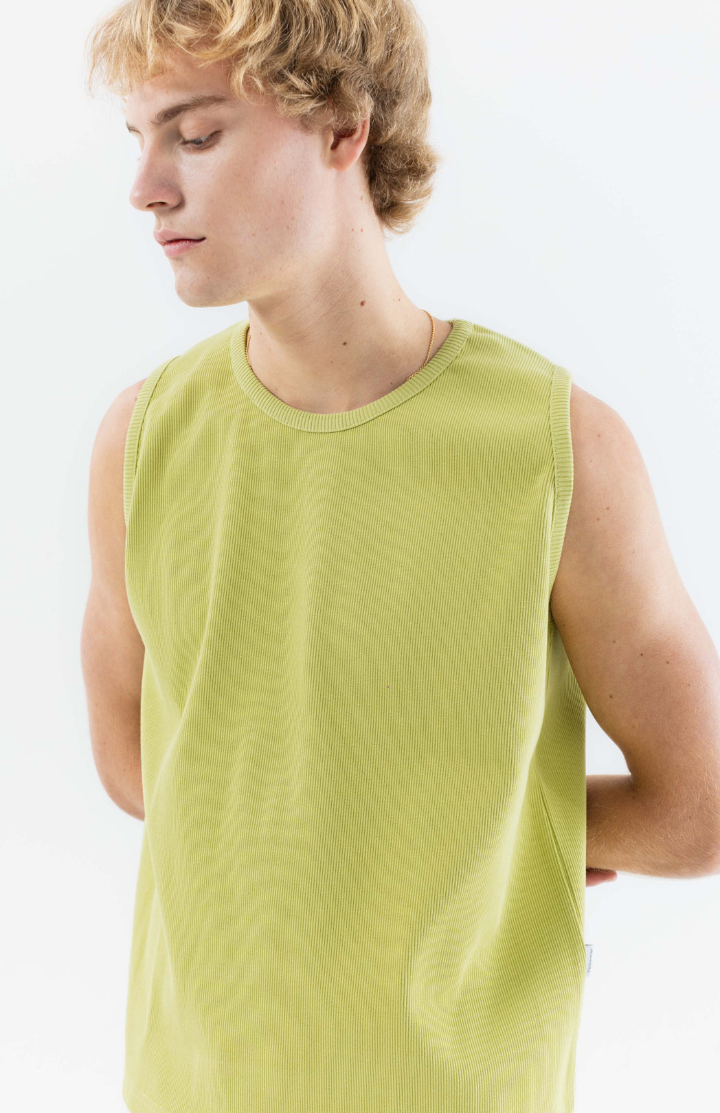 Green tank top Pinkorange