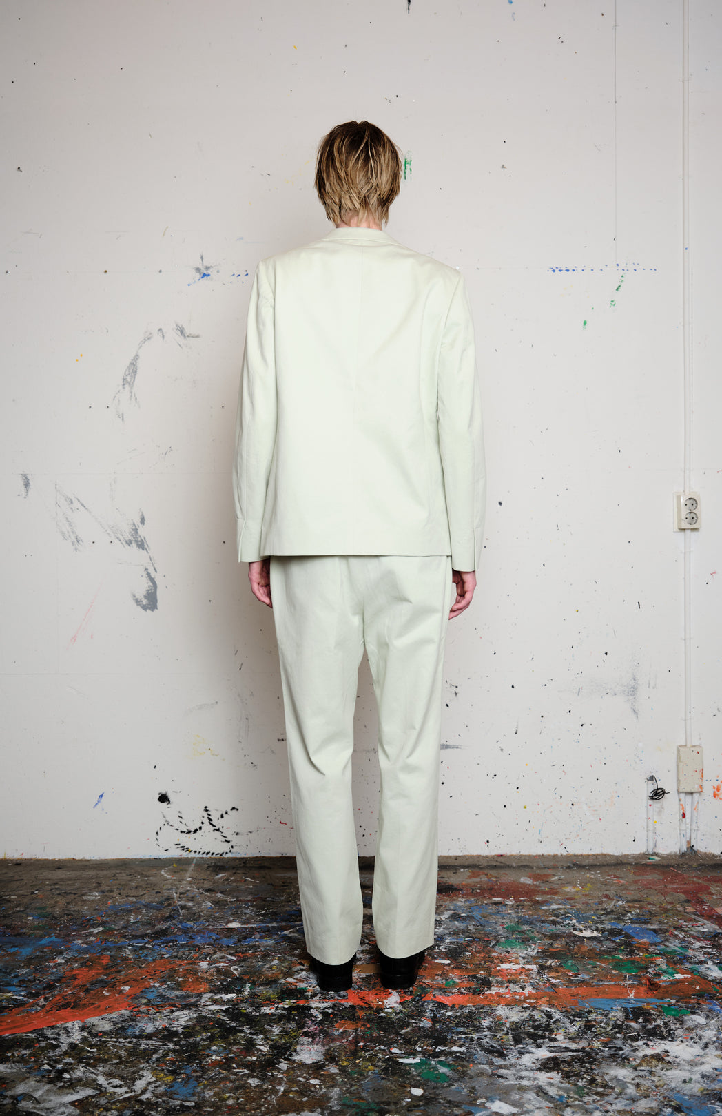 Lime cotton suit