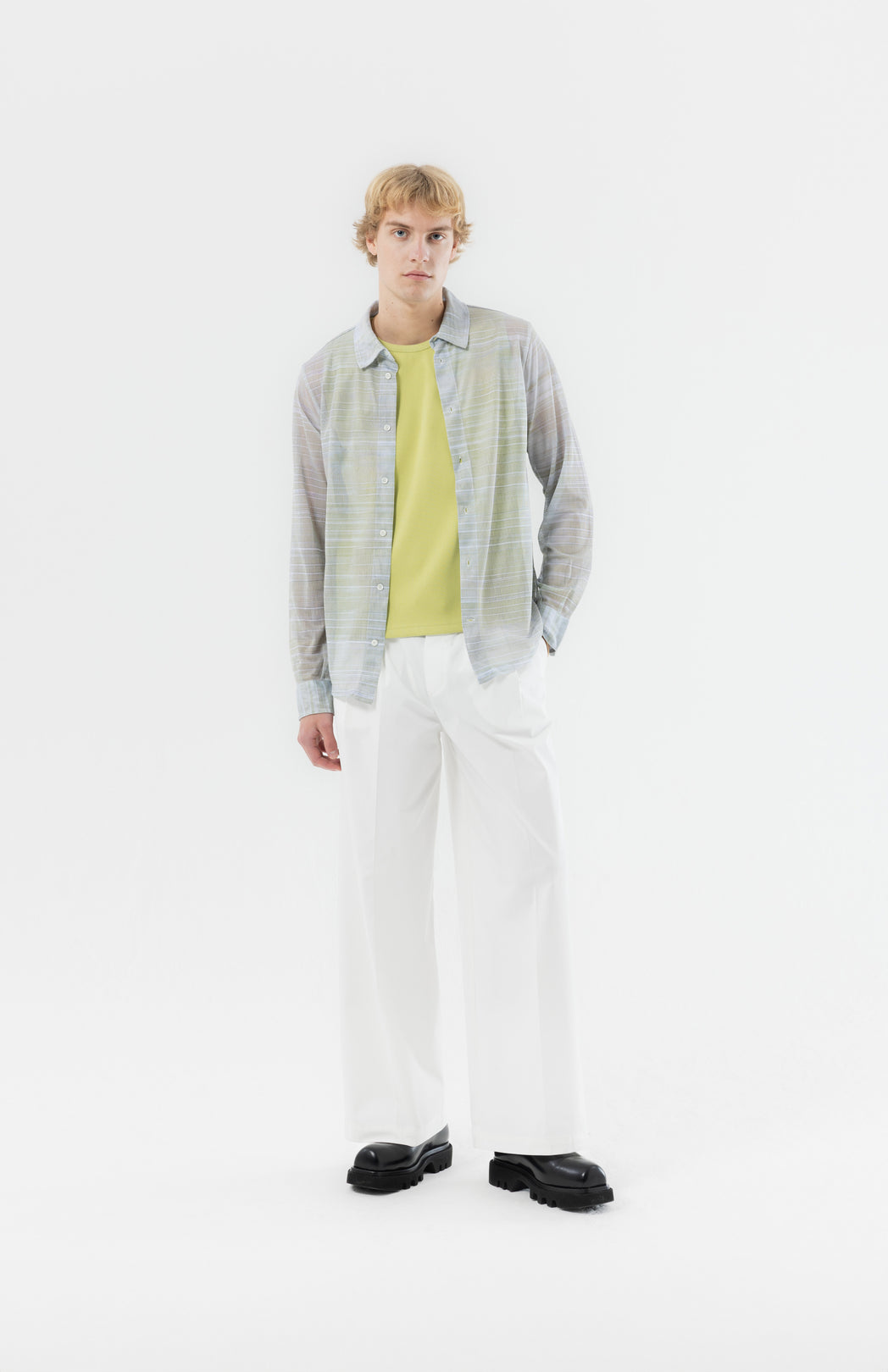 All-over print mesh shirt Tim Mastik