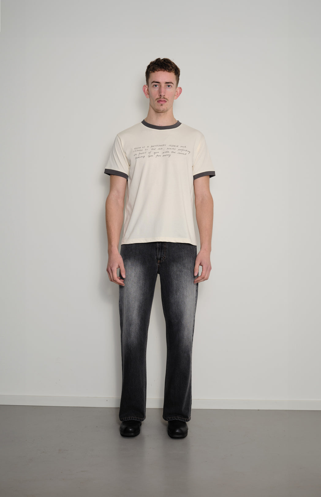 Off-white ringer poem t-shirt