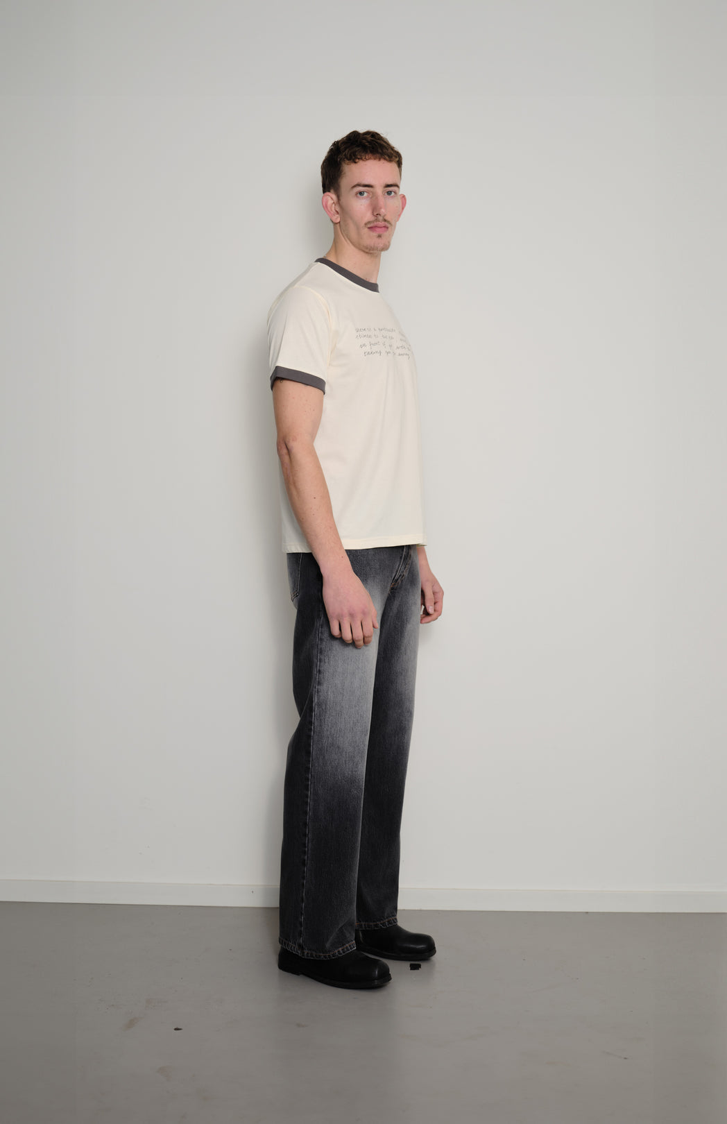 Off-white ringer poem t-shirt