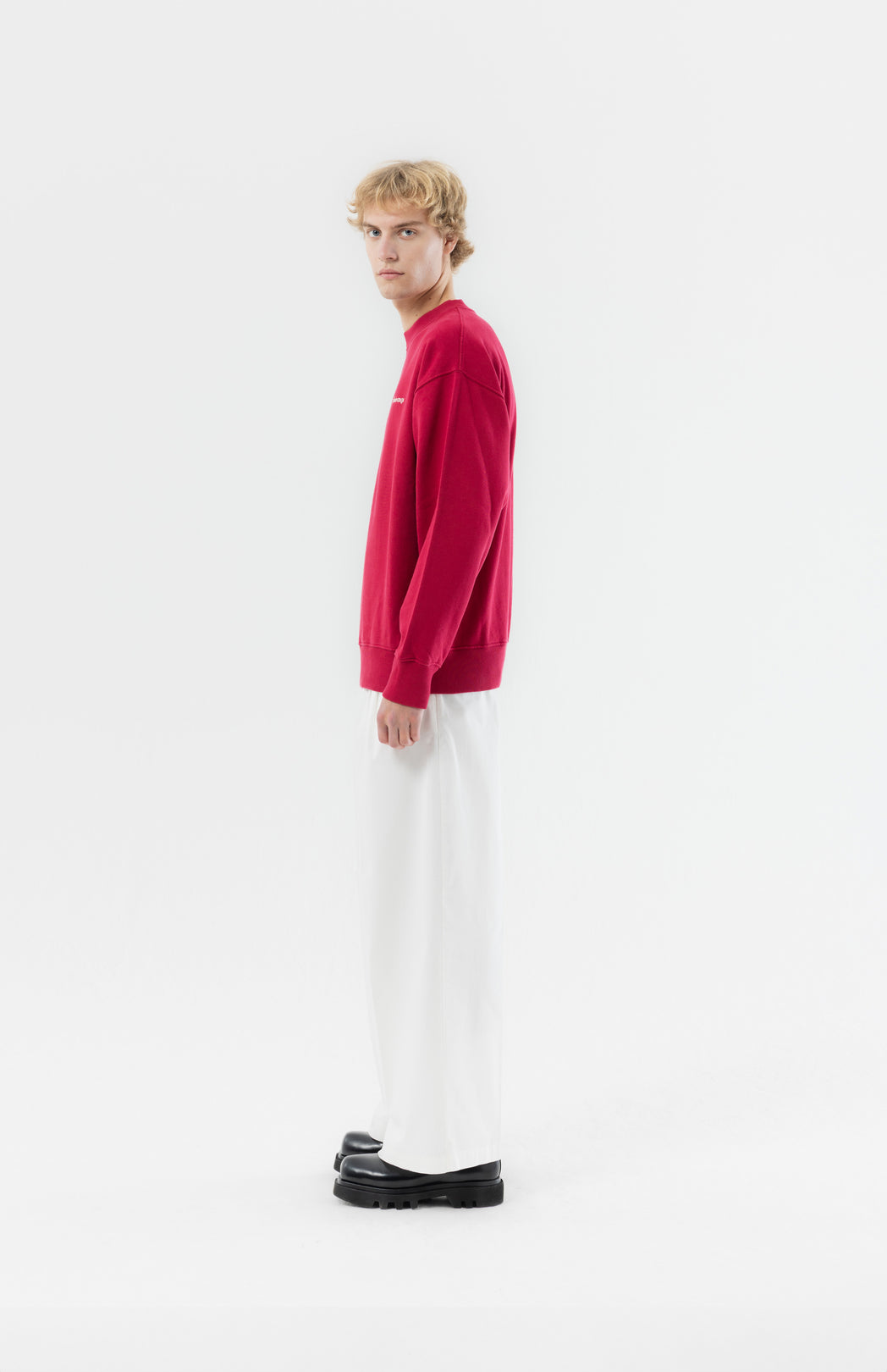 Red logo sweater Pinkorange