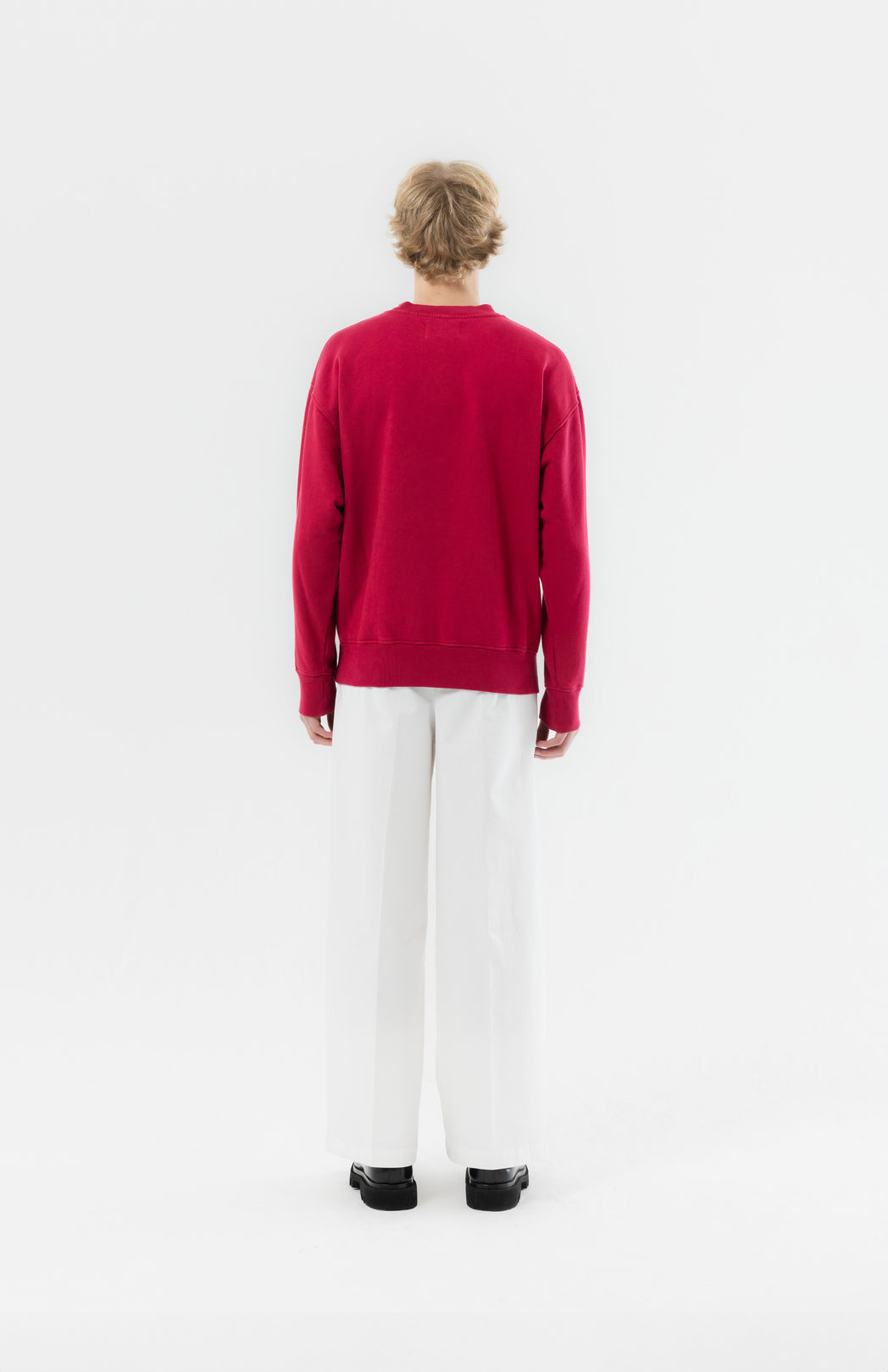 Red logo sweater Pinkorange