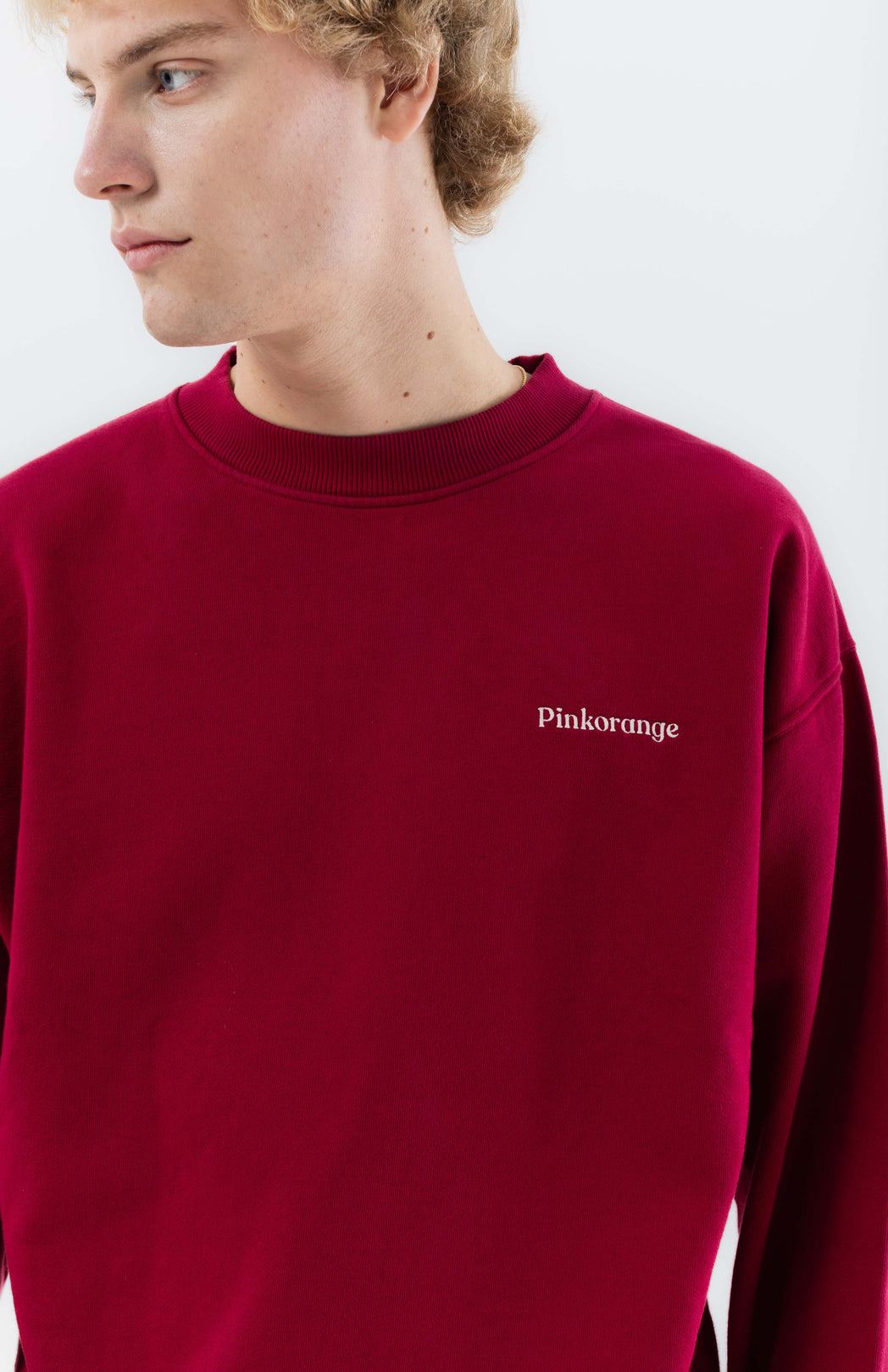 Red logo sweater Pinkorange