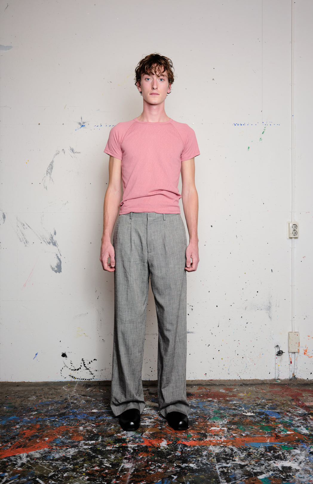 Salmon fitted t-shirt