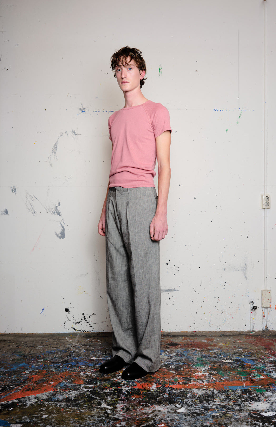 Salmon fitted t-shirt