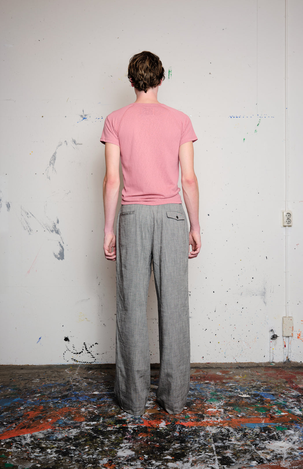 Salmon fitted t-shirt