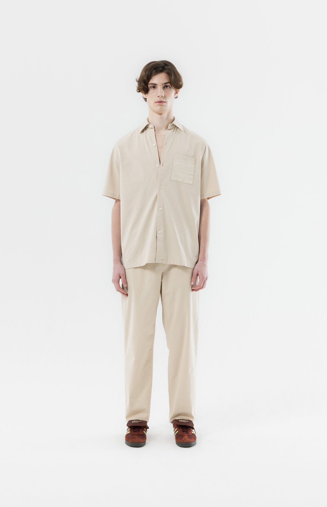 Sand seersucker shirt Tim Mastik