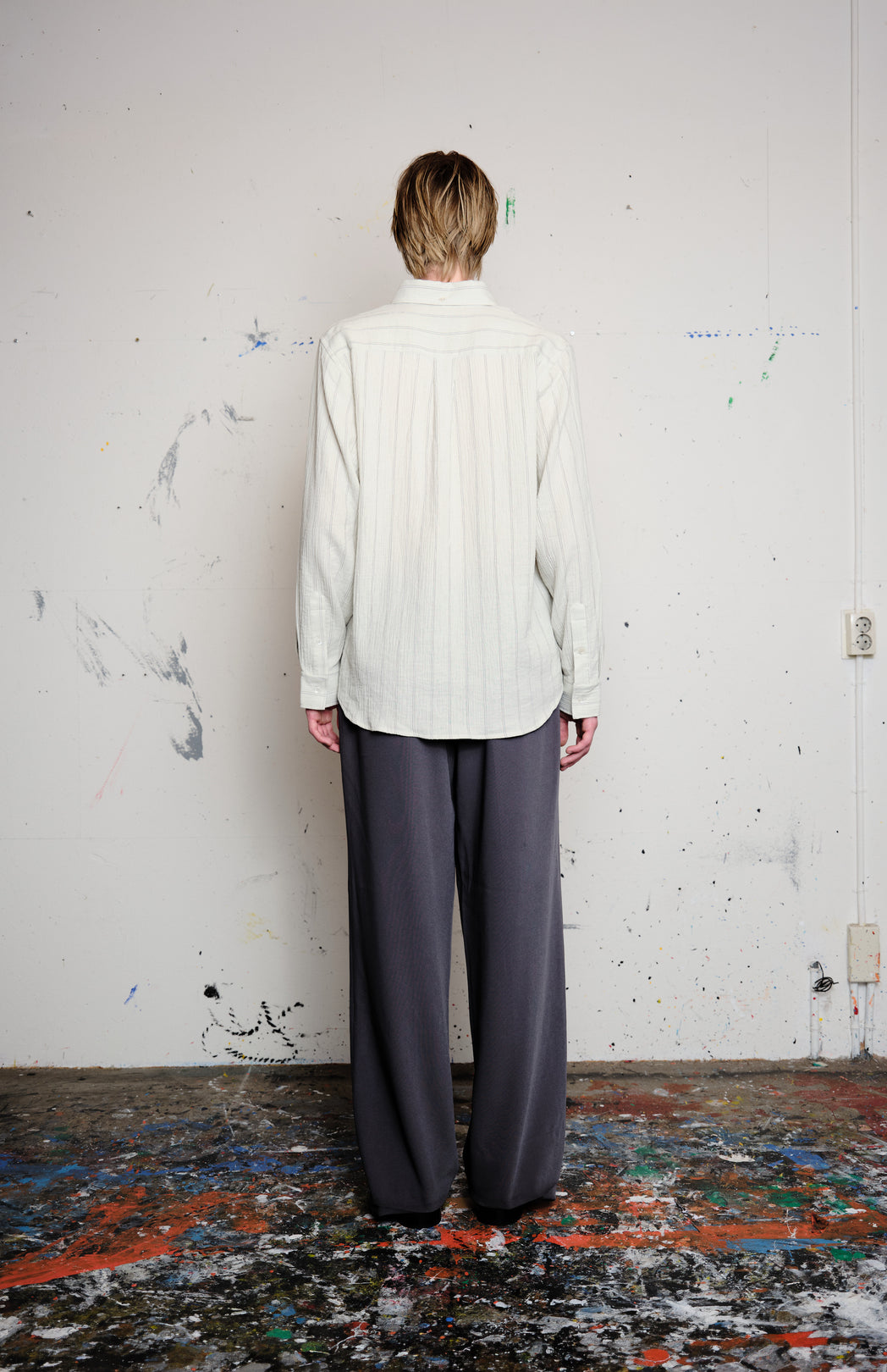 Stone white square shirt