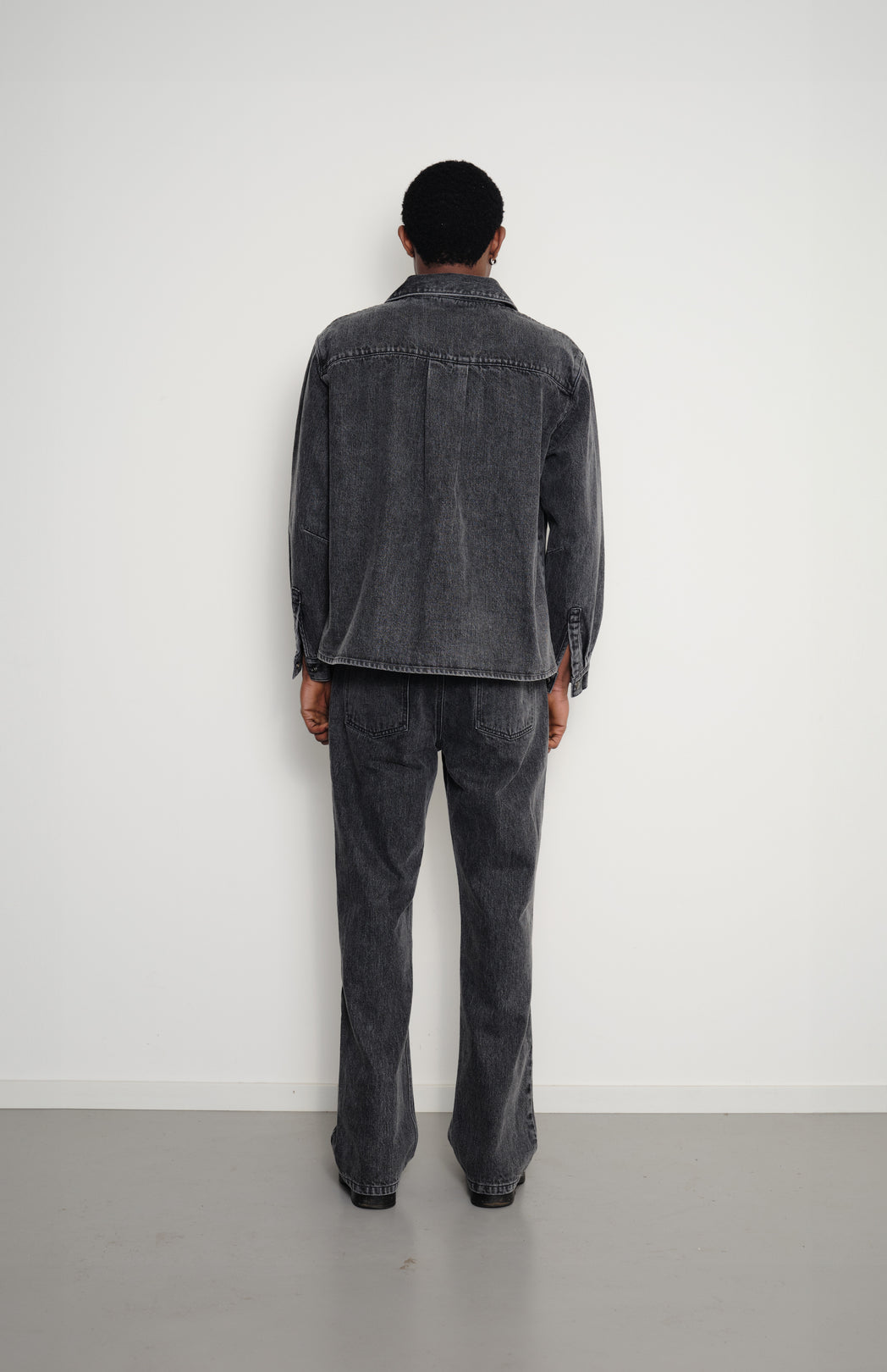 Washed denim overshirt