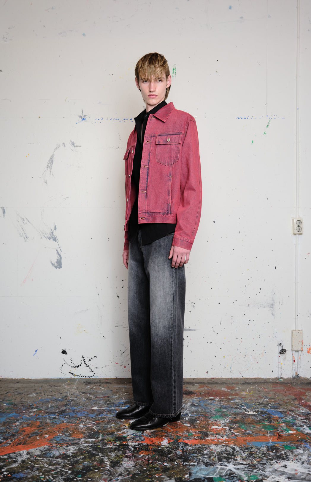 Cranberry denim jacket