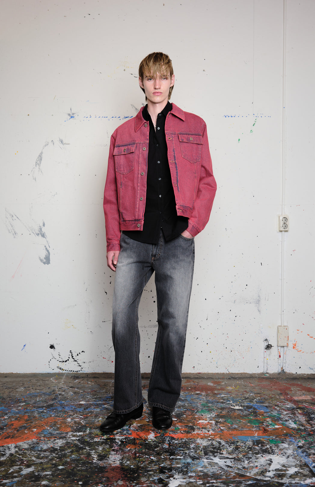 Cranberry denim jacket