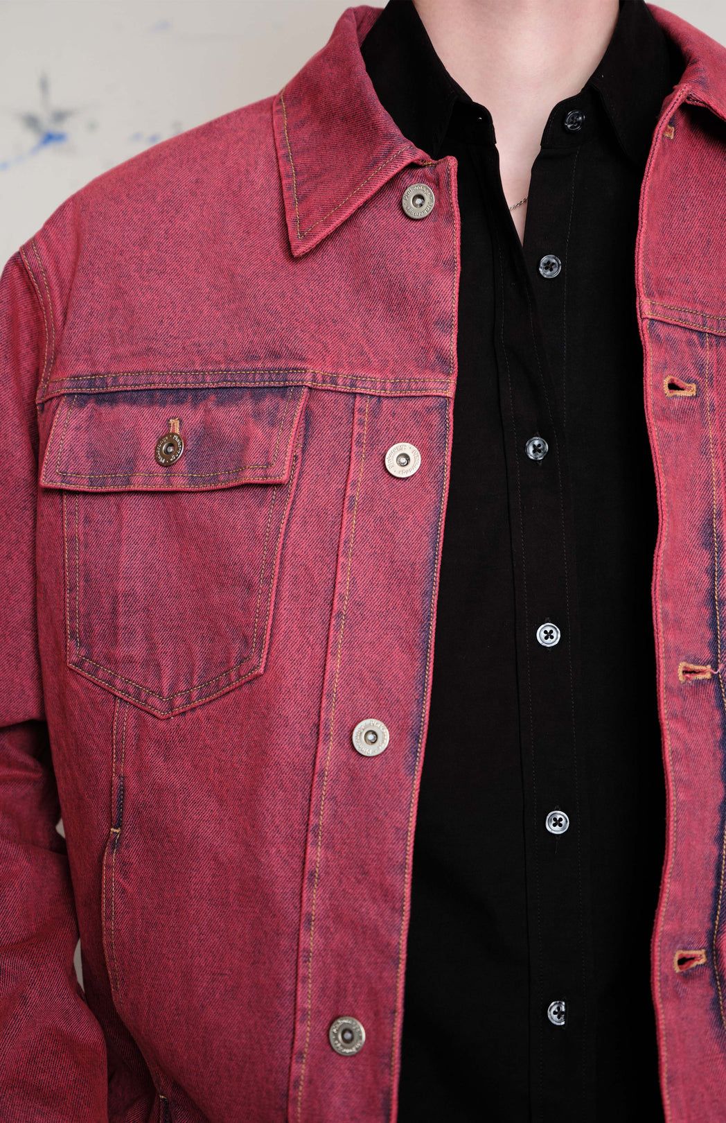Cranberry denim jacket