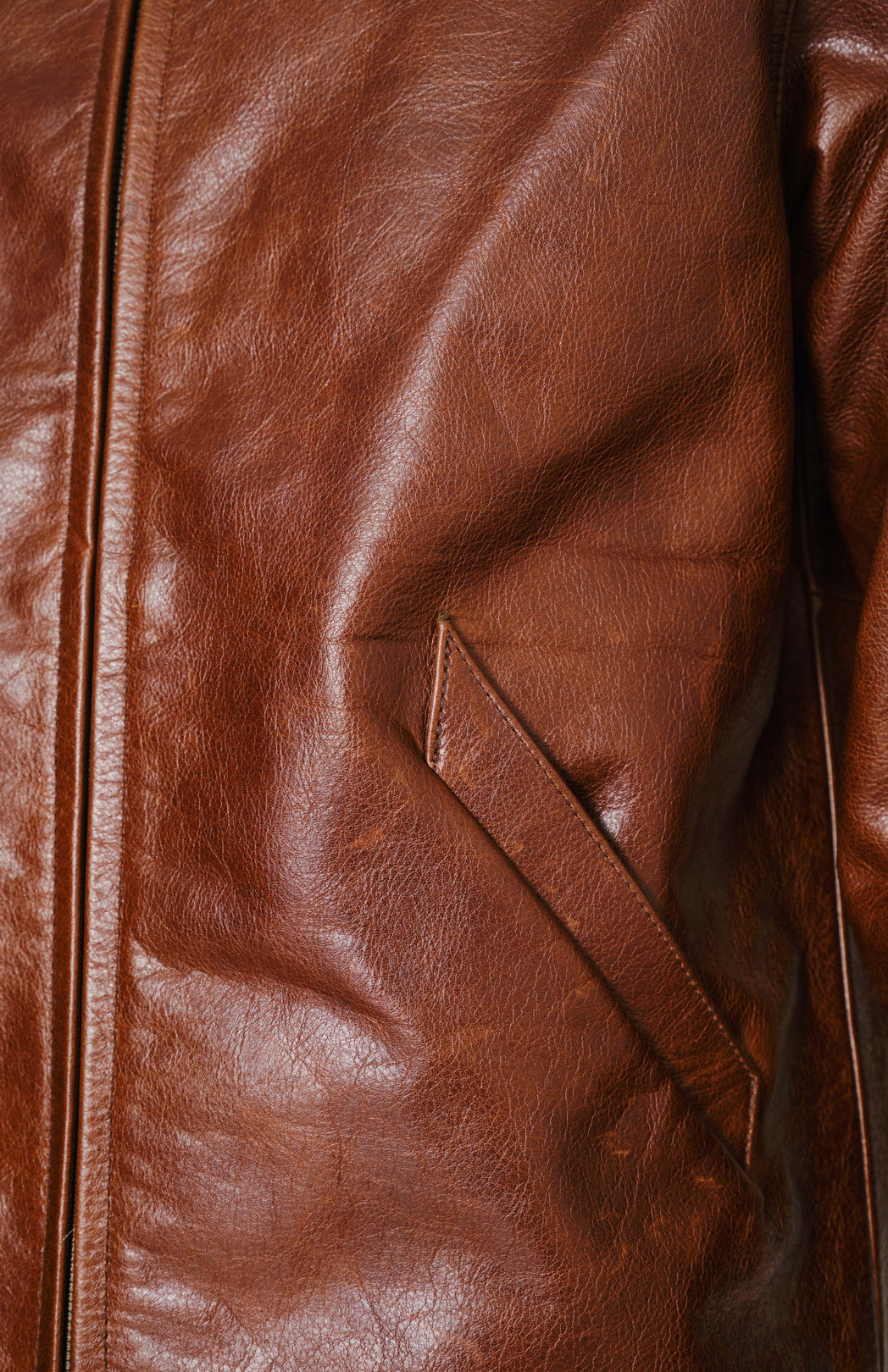Brown leather jacket