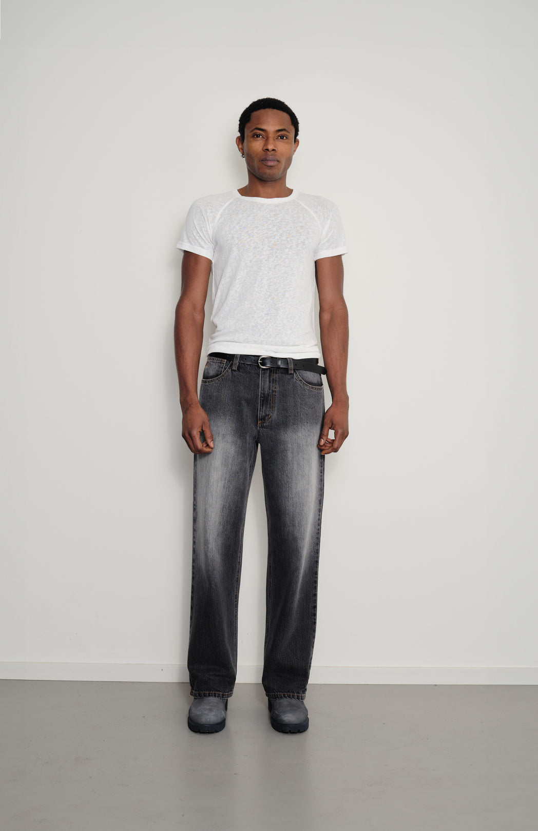 Washed bootcut jeans