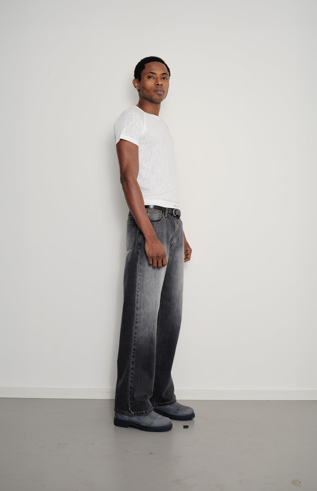 Washed bootcut jeans