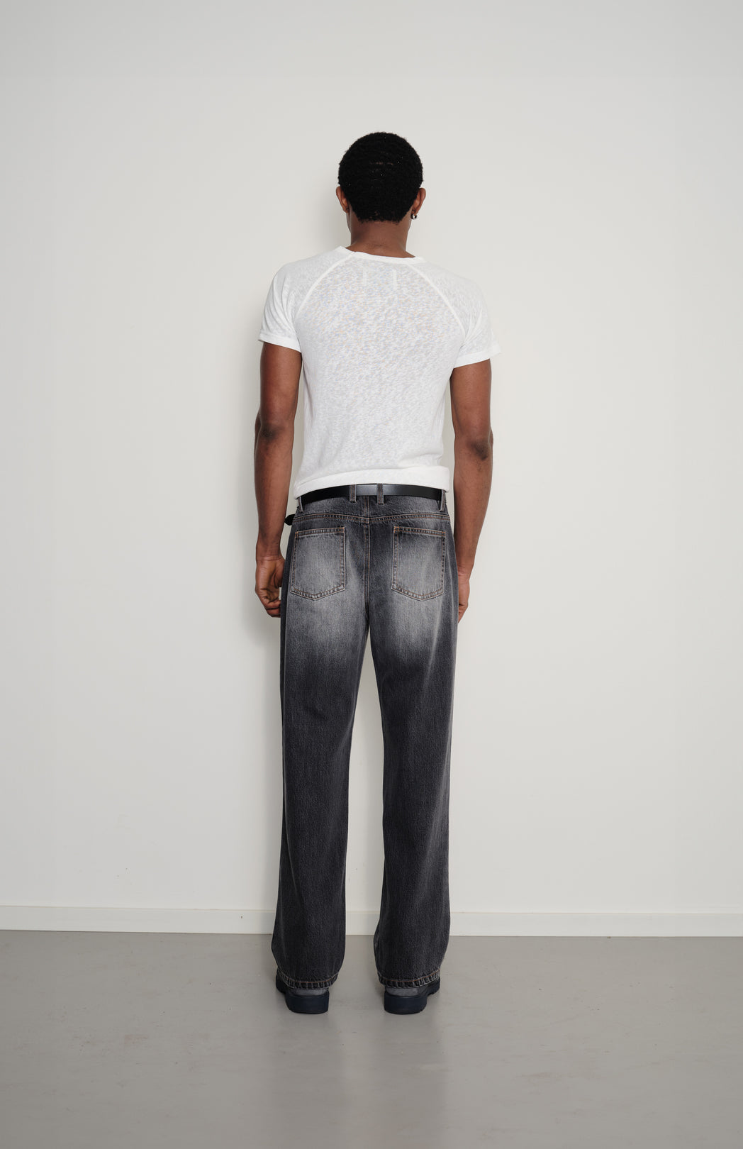 Washed bootcut jeans