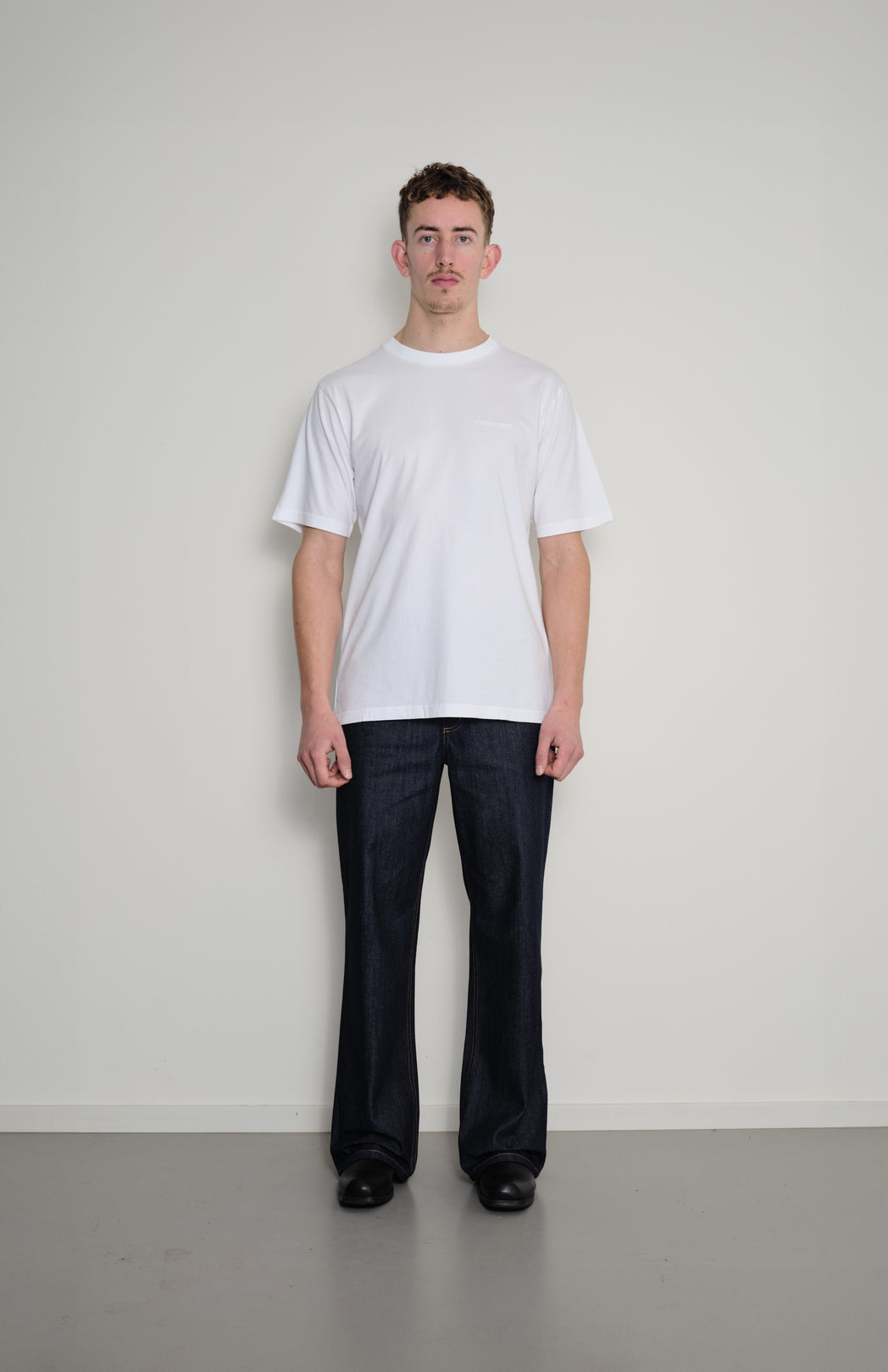 White logo T-shirt Pinkorange