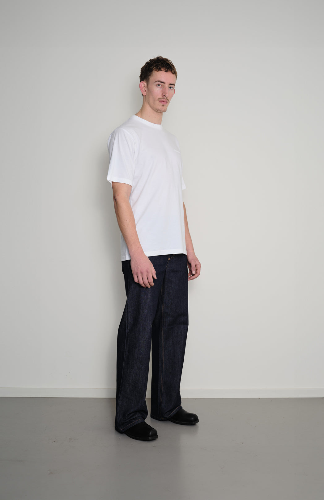 White logo T-shirt Pinkorange