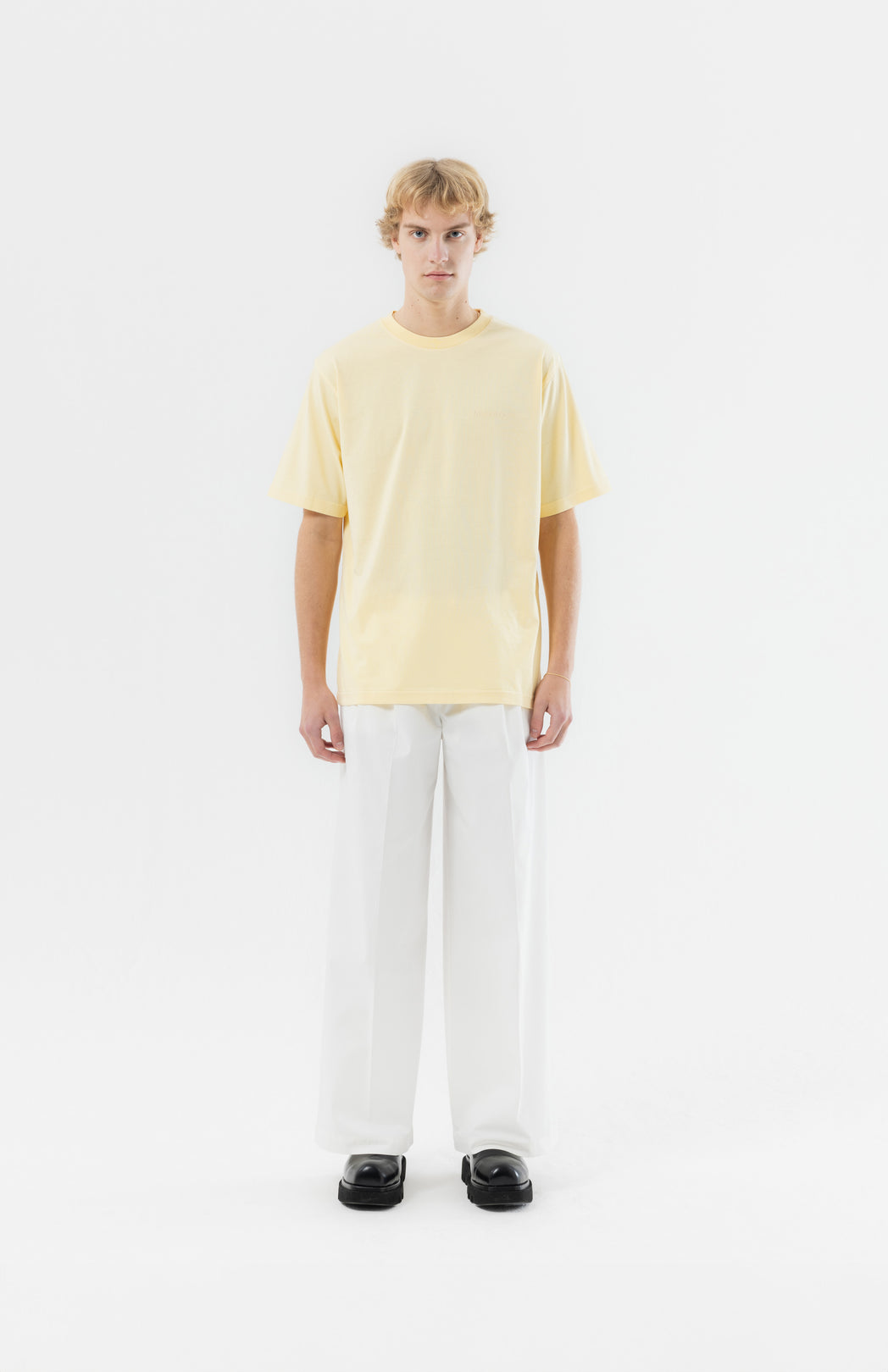 Yellow logo T-shirt Pinkorange